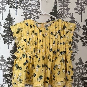 Pilcro Yellow Floral Blouse